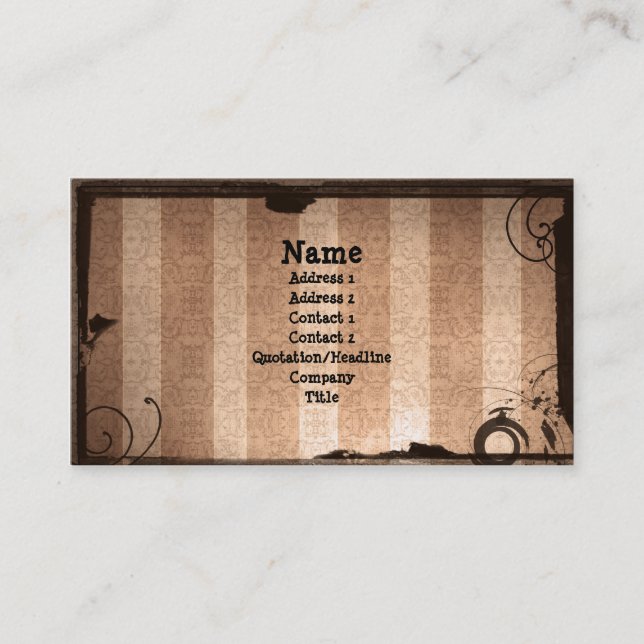 Carte de visite Steampunk Goth projeté (Devant)