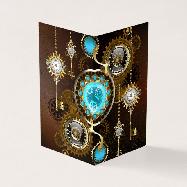 Carte De Visite Steampunk Rusty Background (Extérieur)