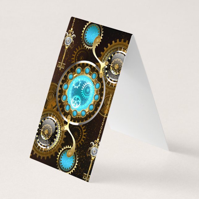Carte De Visite Steampunk Rusty Background (Dos)