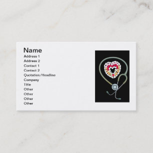 Carte De Visite Stéthoscope et pilules