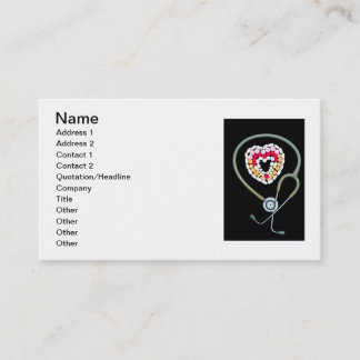 Carte De Visite Stéthoscope et pilules