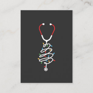 Carte De Visite Stethoscope Fournitures Médicales Lumières Arbre d