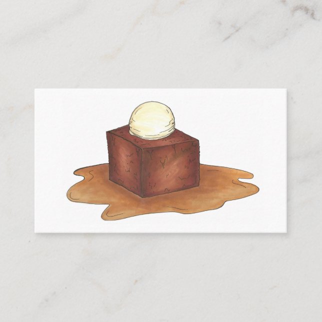 Carte De Visite Sticky Toffee Pudding Dessert Food Pâtisserie Chef (Devant)