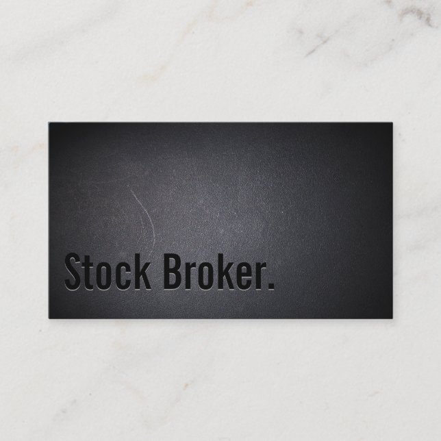 Carte De Visite Stock Broker Professional Gras Texte noir (Devant)