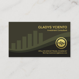 Carte De Visite Stock Exchange Graph Vague investissement