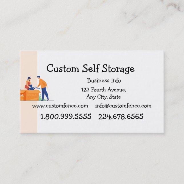 Carte De Visite Stockage autonome personnalisé (Devant)