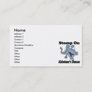 Carte De Visite Stompe éléphante sur la maladie d'Alzheimer