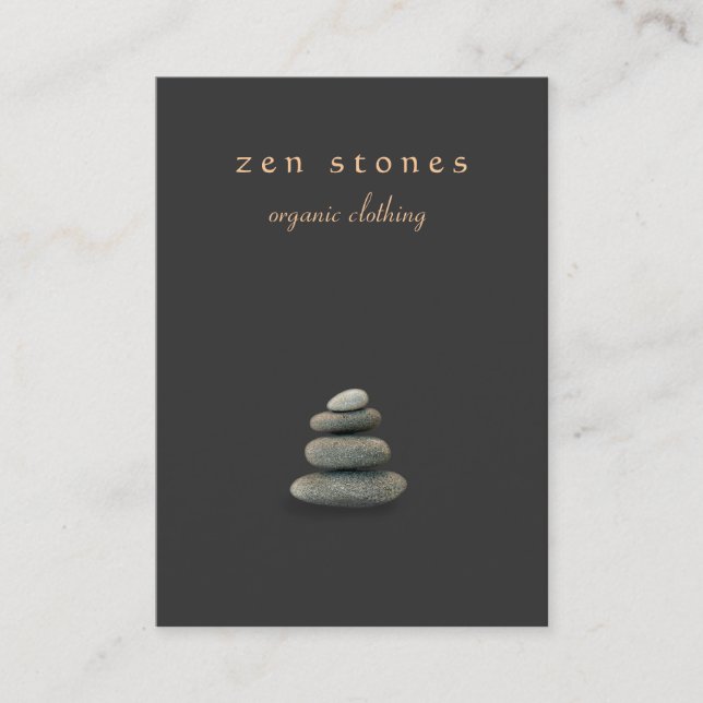 Carte De Visite Stones Zen Guérisseur holistique et médecine natur (Devant)