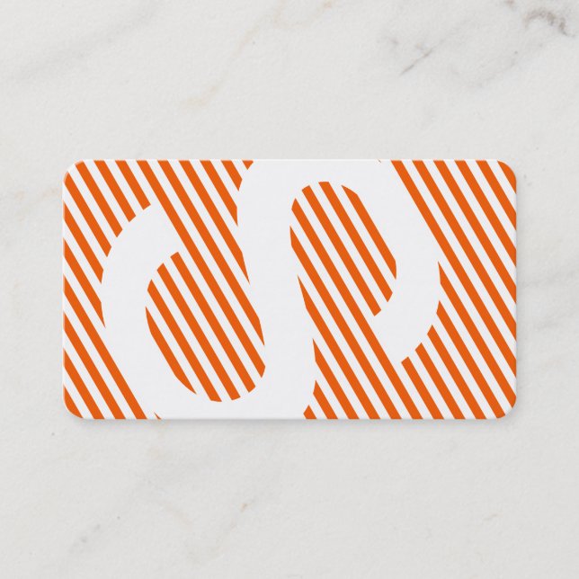 Carte De Visite stores diagonaux brûlés orange (Devant)