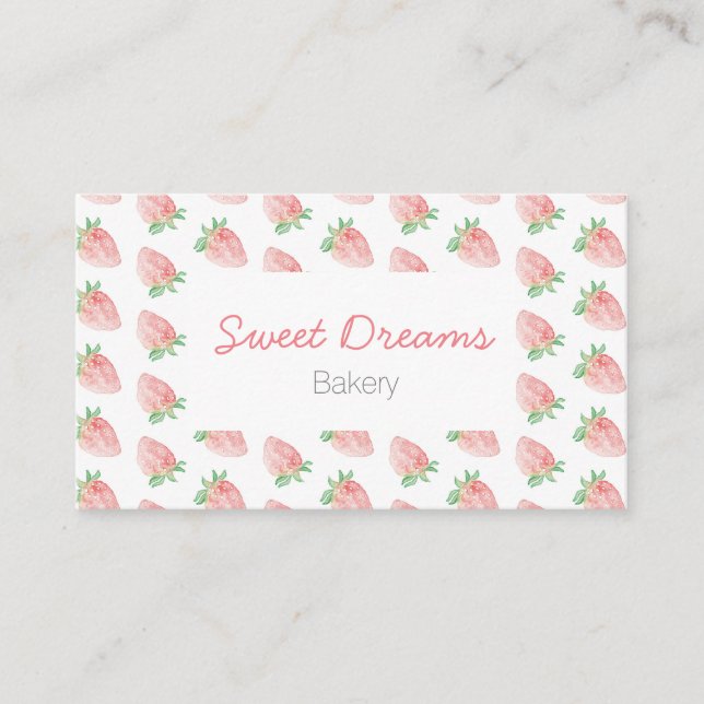 Carte De Visite Strawberry card (Devant)