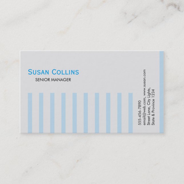 Carte De Visite Stried Simple Moderne Élégant Professionnel (Devant)