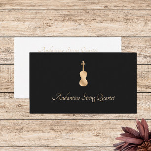 Carte De Visite String Quartet Gold Violon Professional