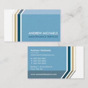 Carte De Visite STRIPE 3D MODERNE SIMPLE tendance masculine bold b