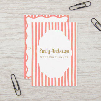 Carte De Visite striped whimsical business card