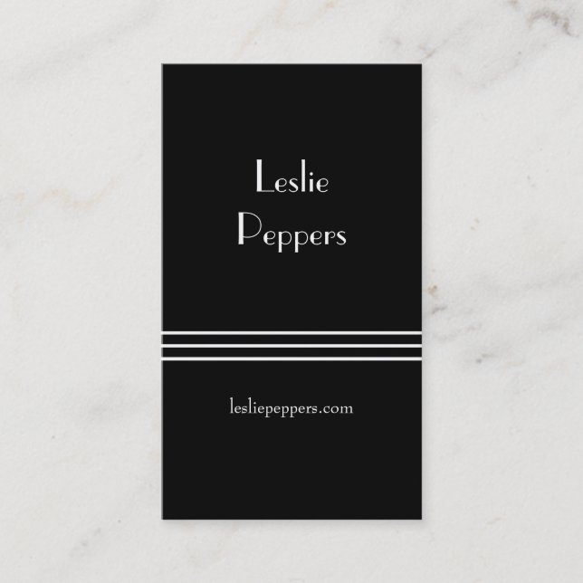 Carte De Visite Stripes Art Déco ~ La Saga Lyons (Devant)