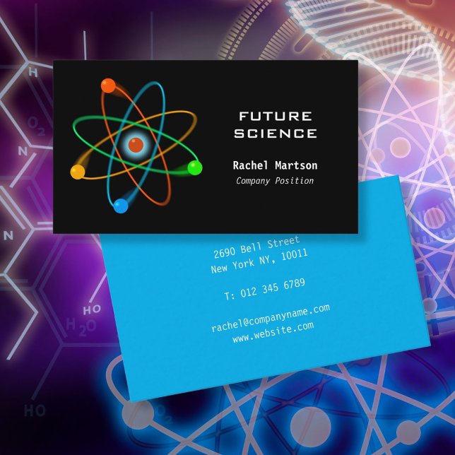 Carte De Visite Structure atomique de la science moderne (Modern Science Atomic Structure Business Card)