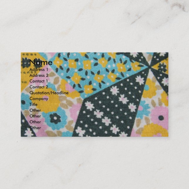 Carte De Visite Structure Vintage (Devant)