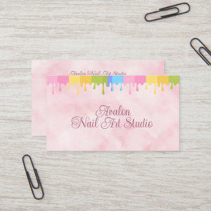 Carte De Visite Studio d'art rose