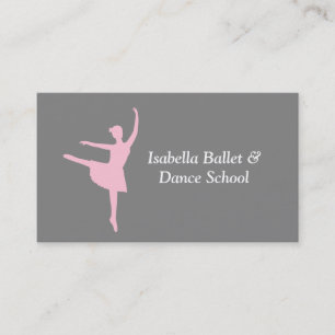 Carte De Visite Studio de ballet et de danse Ballerine moderne Gri