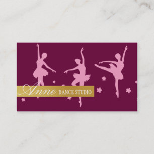Carte De Visite Studio De Ballet Professionnel, Instructeur, Leçon