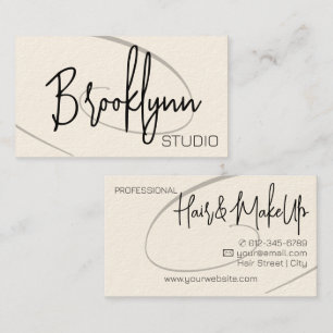 Carte De Visite Studio de coiffure professionnel de calligraphie m