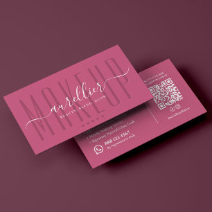 Carte De Visite Studio de maquillage glamour minimaliste esthétiqu