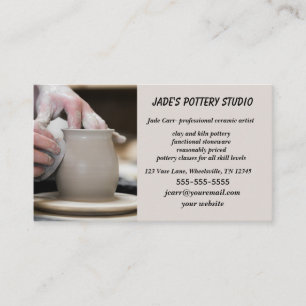 Carte De Visite Studio de poterie modifiable