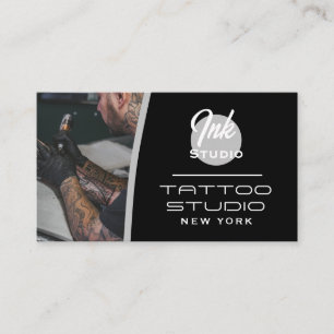Carte de visite studio de tatouage photo noire