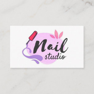 Carte De Visite Studio de vernis à ongles vierge