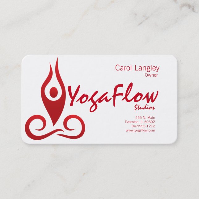 carte de visite studio de yoga (Devant)