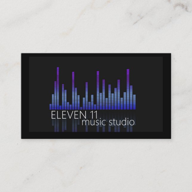 Carte De Visite Studio d'enregistrement de musique professionnelle (Devant)