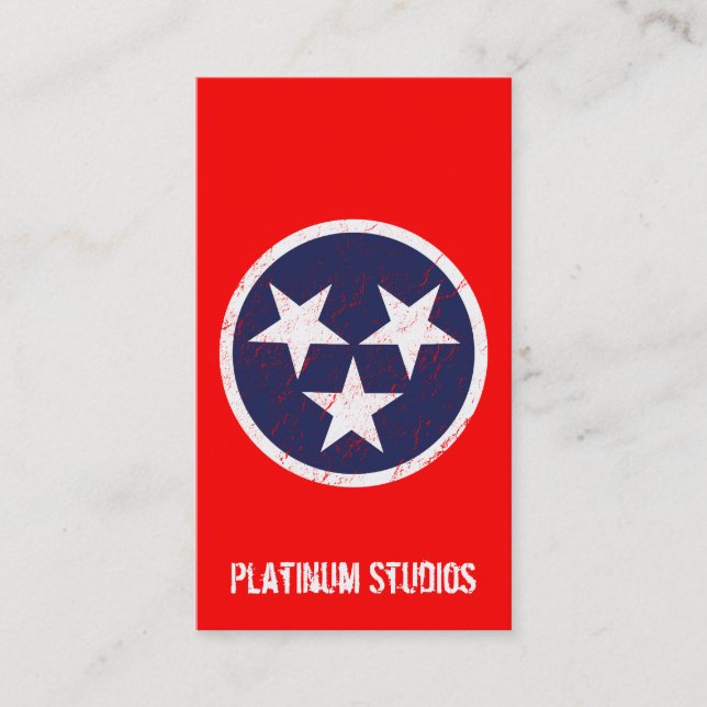 Carte De Visite Studio grunge de musique de drapeau d'état du (Devant)