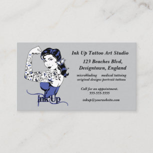 Carte De Visite Studio haut d'art de tatouage d'encre