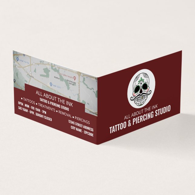 Carte De Visite Studio Tatouage & Piercing Corps, Rendez-vous (Extérieur)
