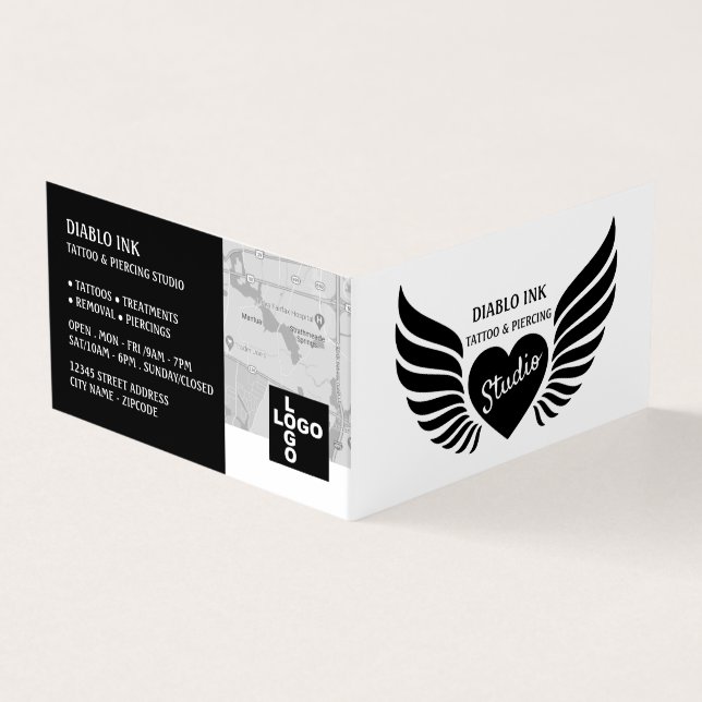 Carte De Visite Studio Tatouage & Piercing Corps, Rendez-vous (Extérieur)