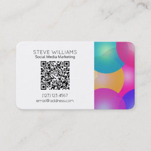 Carte De Visite Style arrondi par code moderne du style QR