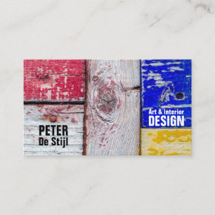 Carte De Visite Style art néoplasticisme amusant personnalisable