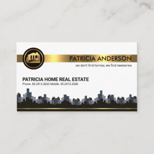 Carte De Visite Style City Skyline Paysage Immo