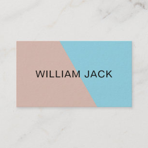 Carte De Visite Style commercial en double ton minimal pastel ment