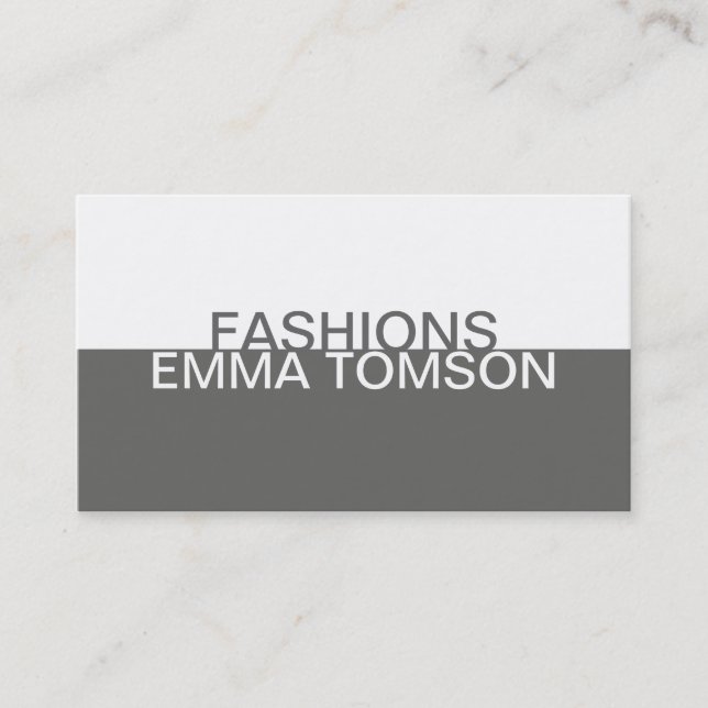 Carte De Visite Style Contemporain (gris) (Devant)