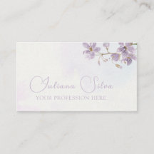 Style d'aquarelle florale pourpre avec QR