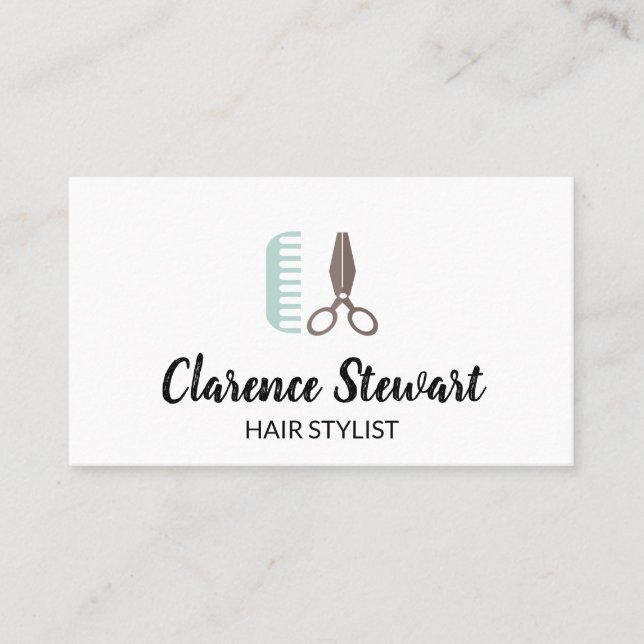 Carte De Visite Style de cheveux contemporain (Devant)