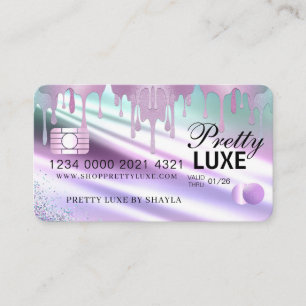 Carte De Visite Style de crédit holographique pour la beauté de lu