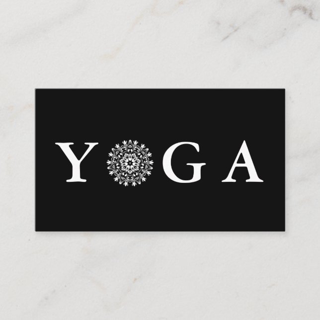 Carte De Visite Style de cru d'instructeur de yoga (Devant)