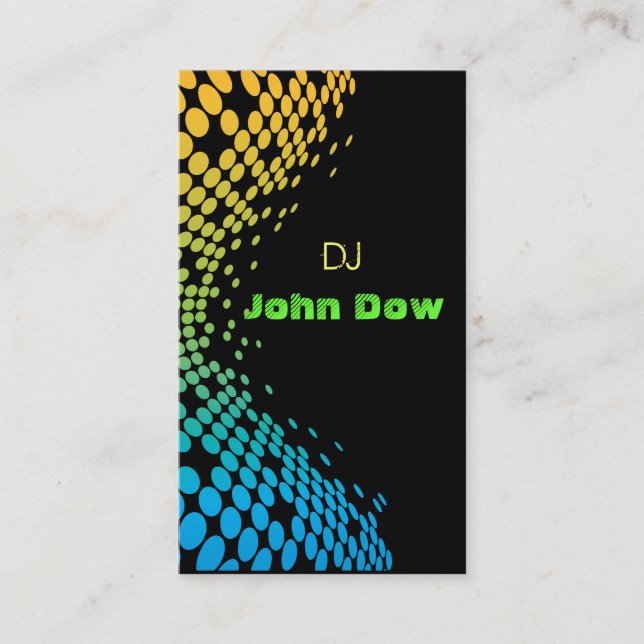 Carte De Visite Style du DJ (Devant)