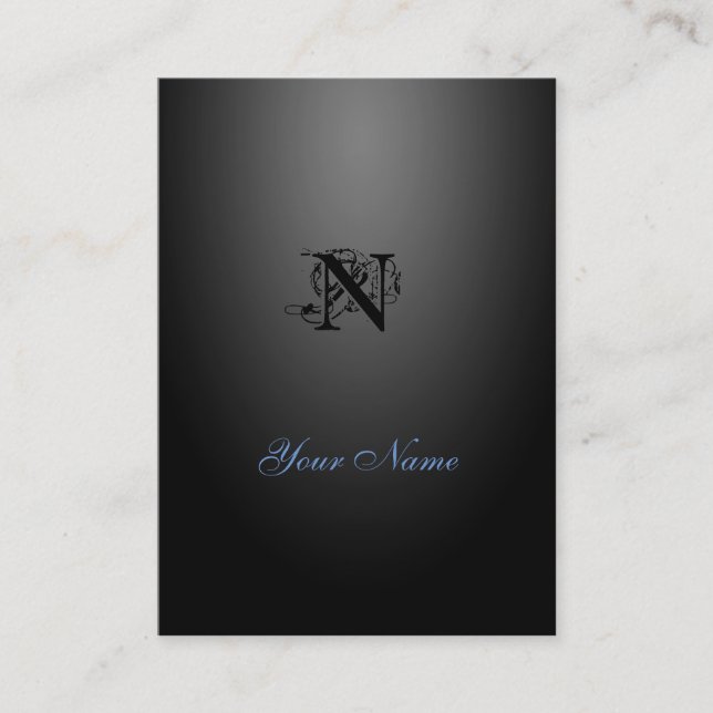 Carte De Visite Style élégant noir de Nouveau (Devant)