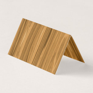 Carte De Visite Style en bois élégant de grain