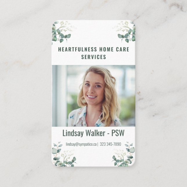 Carte De Visite Style Eucalyptus (Devant)