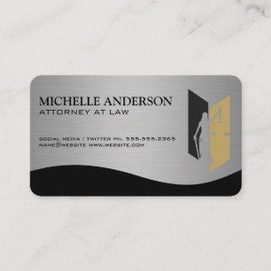 Carte De Visite Style Exécutif Logo de la Justice