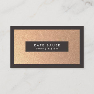 Carte De Visite Style Faux Cuivre Beauté et mode